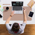 Leather Mouse Pad, M-Champagne - Extended Desk Pad for Keyboard and Mouse, Non-Slip Desktop Protector
