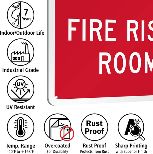 SmartSign "Fire Riser Room" Sign | Aluminum 7" x 10"