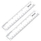 2 Pack Plastic Ruler - Straight Ruler Measuring Tool for Student School Office (Clear, 6 Inch)