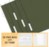 SUNEE 25 Pack Hanging File Folders, Reinforced Letter Size with Adjustable 1/5-Cut Tabs for Bulky Files, Standard Green