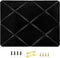 Black Velvet Fabric Memo Bulletin Board, 17x13 inches Criss-Cross Ribbons for Home Office School Wall Decor