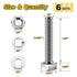 (6 Sets) 3/8-16x1-3/4" Hex Head Stainless Steel Bolts and Nuts with Flat & Lock Washers, 304 Stainless Steel 18-8