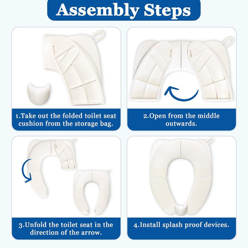 FORYEE Portable Folding Toilet Seat for Kids, Travel Potty Training Helper, Training Urine Anti Slip Toilet Seat Cover