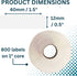 800 12mm 40mm (0.5" 1.5") Blank White Medical Syringe Labels - Write-On Medication Labels on Roll in Dispense Box. x x