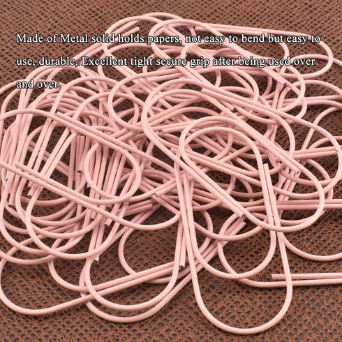 HAHIYO 30 Pack Pink Wide Paper Clips, 2 inches Vinyl Coated for Bookmarking and Organizing Home Office