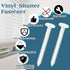 QincLing 30Pcs 3 Inch Vinyl Shutter Fasteners, White Window Shutter Panel Pegs Shutter Screws Lok Pins Plastic Shutter