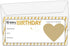 Foosproea Happy Birthday Boarding Pass Card with Envelope - Golden Surprise Vacation Scratch