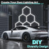 42W 6500K Garage Hexagon Lights, Higher Brightness Hex Garage Lights, Plug and Play, Lightweight DIY Assembly Hexagonal