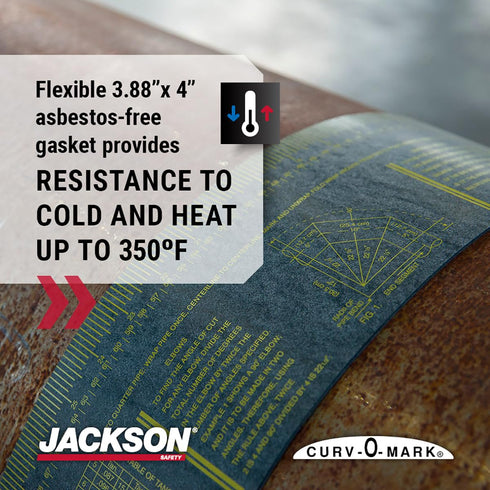 Jackson Safety Pipe Measuring Tool, Wrap-A-Round Tape Pipe Fitting Tool, Medium, Black