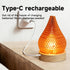 Dimmable Modern Night Light Fixture Honeycomb Paper Minimalist Style LED Table Lamp Nightlight Rechargeable Desk Decor