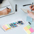 WORHE Clear Acrylic Sticky Note Holder, 3 in 1 Memo Holder Desk Organizer for Office Home, 3"x3" Note Pad Holder (BQ211)