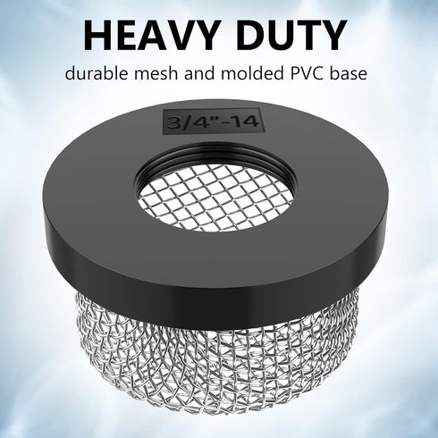 Saillong Stainless Steel Mesh Strainer ¾ Inch -14, Aerator Screen Strainer for Livewell Pump, 4 Pcs