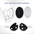6 Inch 5-Piece 53 Orbital Sander Interface Pads, Holes Hook and Loop Interface Buffer Pads, Soft Foam Sanding Pads