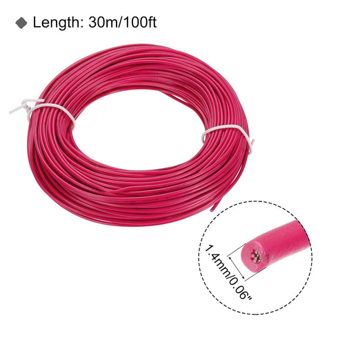 MECCANIXITY 24AWG Stranded Wire, PVC Hookup Wire, UL1007 Tinned Copper Wire, 30m/100ft Red
