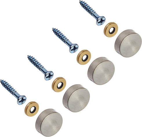 24PC Stainless Steel Screw Cover/Cap, Full Metal Construction, 0.75" Diameter Fasteners