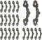 24 Pcs 1.68 inch Antique Drawer Pulls, Decorative Handles for Dresser Drawer Jewelry Box, Bronze