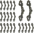 24 Pcs 1.68 inch Antique Drawer Pulls, Decorative Handles for Dresser Drawer Jewelry Box, Bronze