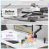 MeCids Pencil Holder for Desk, Acrylic Rainbow Supply Caddy for Home, Classroom, Office Storage, Art Supplies Organizer