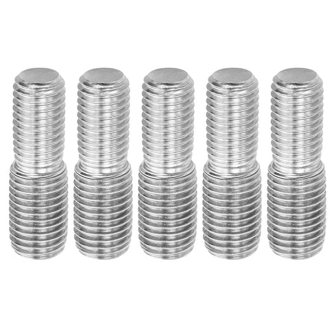 PATIKIL M14xM16x50mm Double End Threaded Stud Screw Bolt, 5 Pack 304 Stainless Steel Rod Bolts for Furniture Hardware