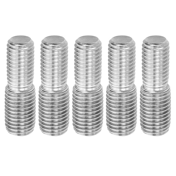 PATIKIL M14xM16x50mm Double End Threaded Stud Screw Bolt, 5 Pack 304 Stainless Steel Rod Bolts for Furniture Hardware