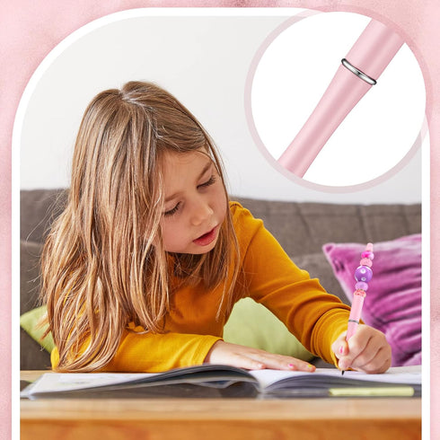 Ctosree 24 Pieces Beadable Inkless Pencil Set, Everlasting Reusable Pencil for Writing and Drawing