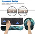 Keyboard Wrist Rest and Mouse Pad Wrist Support Set with Coasters, Ergonomic Gaming Mousepad for Home Office Relief