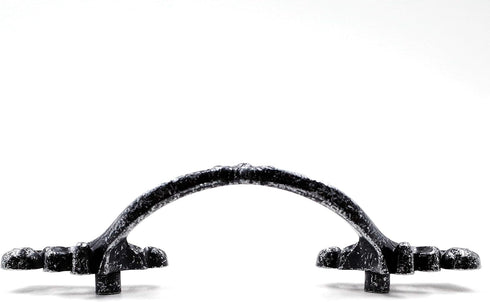 JETLAND 6-Pack, 2-1/2" PW1619AS64 French Provincial Drawer Pulls - Iron Scratches, Hole Centers, Vintage Shabby Chic