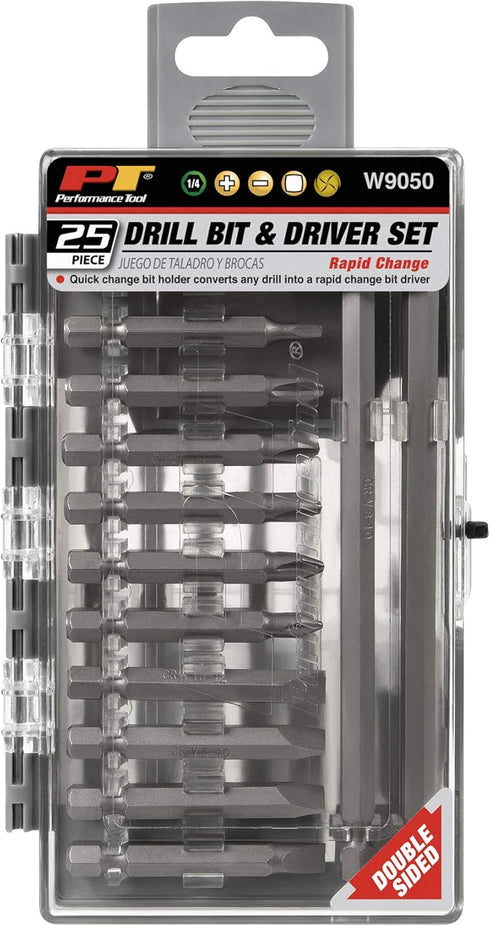 Performance Tool W9050 25pc Rapid Change Bit Set