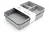 Welaxy Junk Drawer Organizer Bin with 4 Compartments, Felt Trays, 2 Dividers, Multi-Purpose Storage (Grayx2)