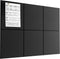 MaxGear Large Cork Board for Wall, 36" x 24", Black Bulletin Board, 6 Pack Felt Wall Tiles with Pushpins