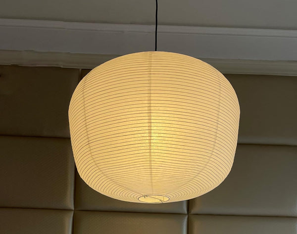 Hytsoeee(19.69Inch) Large Paper Lantern,White Wax Gourd Paper Lamp Shade, Chinese Foldable Rice