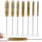 7pcs Brass Wire Tube Brush Set, 11-Inch Long Brushes for Deep Cleaning Metal, Pipes, Bottles, Gold