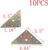 10-Pack Screws,4.84" 3.5" MY MIRONEY Triangle Mending Plates Flat Brace Bracket Black Straight Fixing Joining Shelf