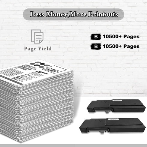 VICTORSTAR Remanufactured Toner Cartridges C400 C405 2 Black Extra High Yield for Xerox C400 C400n C400dn C405 C405n