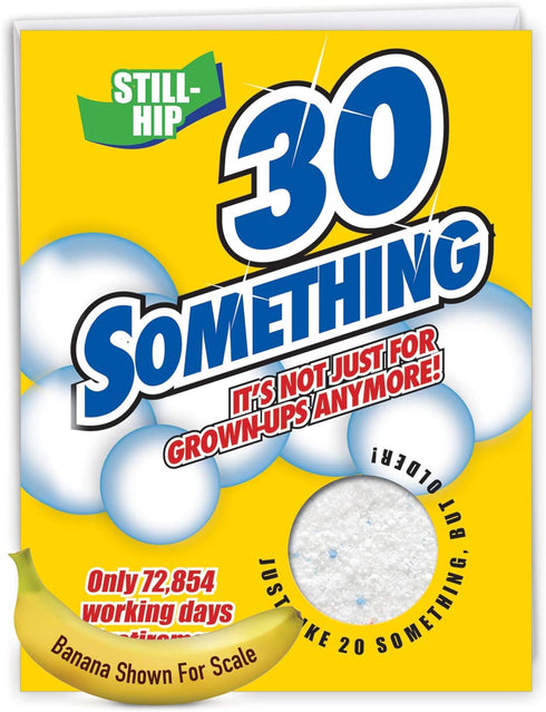 Large 30th Happy Birthday Card NobleWorks (8.5 x 11 Inch) - Funny 30 Year Milestone Bday Congrats, Jumbo Card J5176