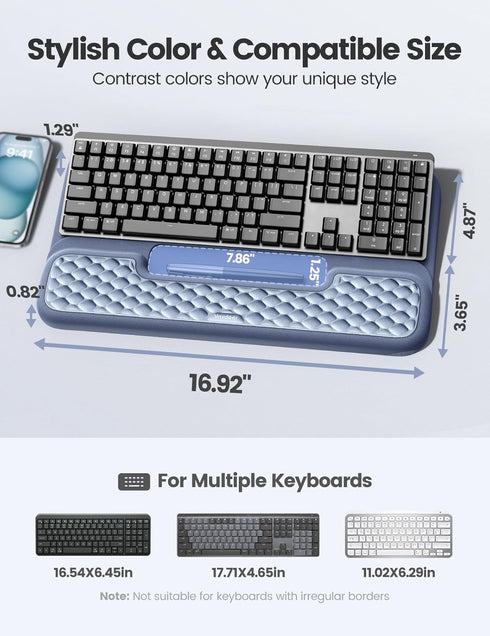 Vaydeer Wrist Rest with Keyboard Stand, Computer Wrist Support Pad, Ergonomic Keyboard Riser Holder Lift Tray