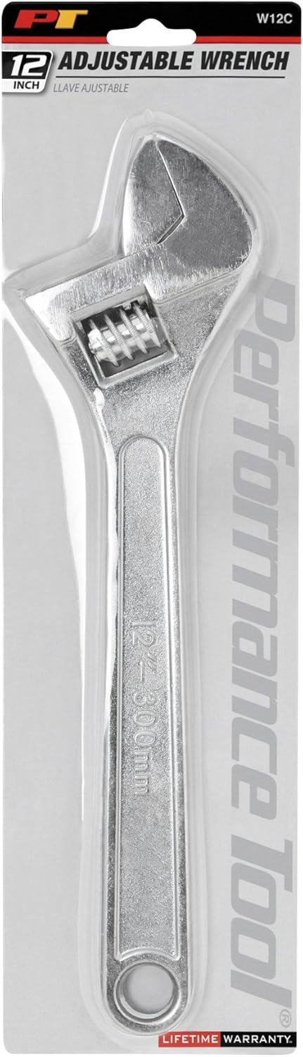Performance Tool W12C Adjustable Wrench, 12-Inch