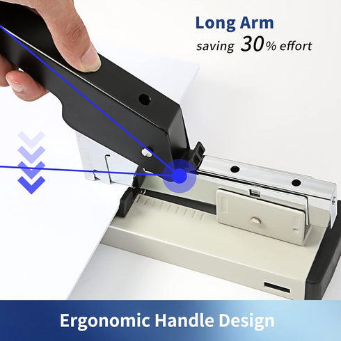 Heavy Duty Stapler for Office with 100 Sheet Capacity, 1PACK Manual Big Metal Stapler, max use 23/13 Staples