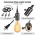 1-to-3 E26/E27 Vintage Plug-in Pendant Light Kit with Hanging Sockets, Industrial Hanging Light with Individual Rotary