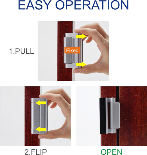 Kirphealy 2 Pack 800lbs Home Security Door Lock, Door Reinforcement Locks for Front Door, Upgraded Door Latch