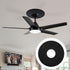 12"OD 3.94"ID HEVSTIL Black Ceiling Medallion PU Ceiling Medallion for Light Fixtures Simple and Modern Ceiling Light