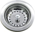 Basket Strainer 4 Inch Kitchen Sink Steel Drain with ABS Base for American Standard Kitchen Sink