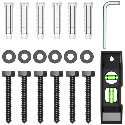 HOME VISION Lag Bolt Kit for TV Wall Mount - Includes Lag Bolts, Wall Anchors, Washers, Allen Key, Bubble Level