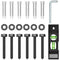 HOME VISION Lag Bolt Kit for TV Wall Mount - Includes Lag Bolts, Wall Anchors, Washers, Allen Key, Bubble Level