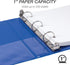 Samsill Economy 1 Inch Mini 3 Ring Binder, Made in The USA, 9.1” x 7.5”, Assorted Fashion, 6 Pack