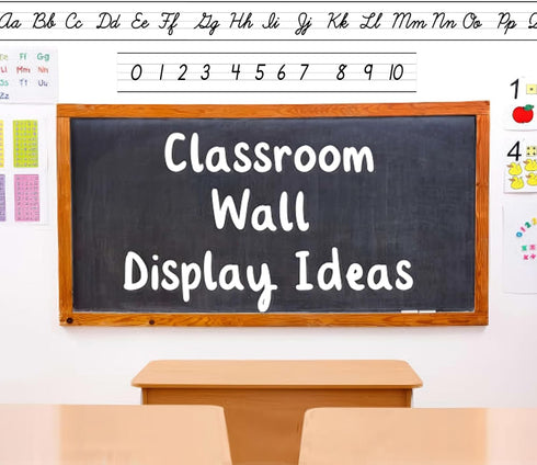 YIXAXKAO 12 Pieces Cursive Alphabet Line Bulletin Board Set - ABC Alphabet Banner and Number Border Posters for