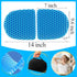 SeoTin (0.9-Inch Foldable Gel Seat Cushion for Travel, Portable Chair Cushion of Airy Cooling Gel, Honeycomb Seat