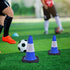 4 Pack 12 Inch (4, 12 Inch) Blue PVC Traffic Cones Black Base, Sport Training Cones for Soccer Drills, Outdoor Play