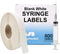 Blank White Medical Syringe Labels - 800 Write-On Medication Labels on Roll