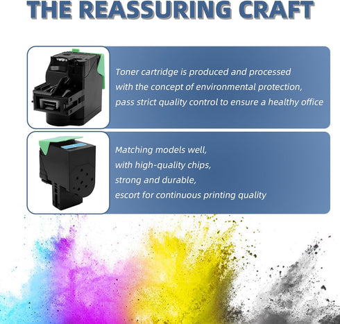 C2310C0 Toner Cartridge Cyan Replacement for Lexmark C2325 C2425 C2535 Series, 1000 Page Yield
